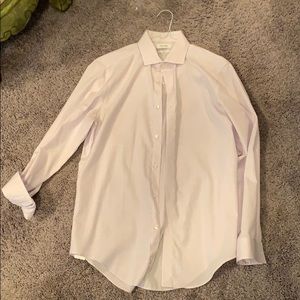 Men’s Calvin Klein Purple and White Dress Shirt